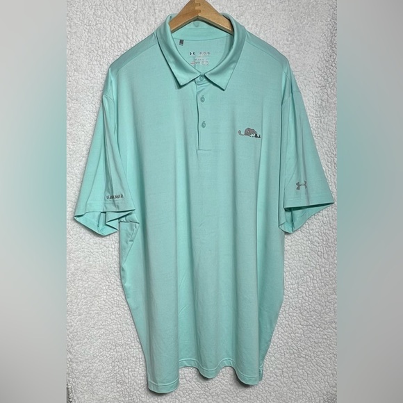 Under Armour Other - Under Armour Heat Gear Men's 3 XL Turquoise Golf Polo Shirt “Team Beaver”